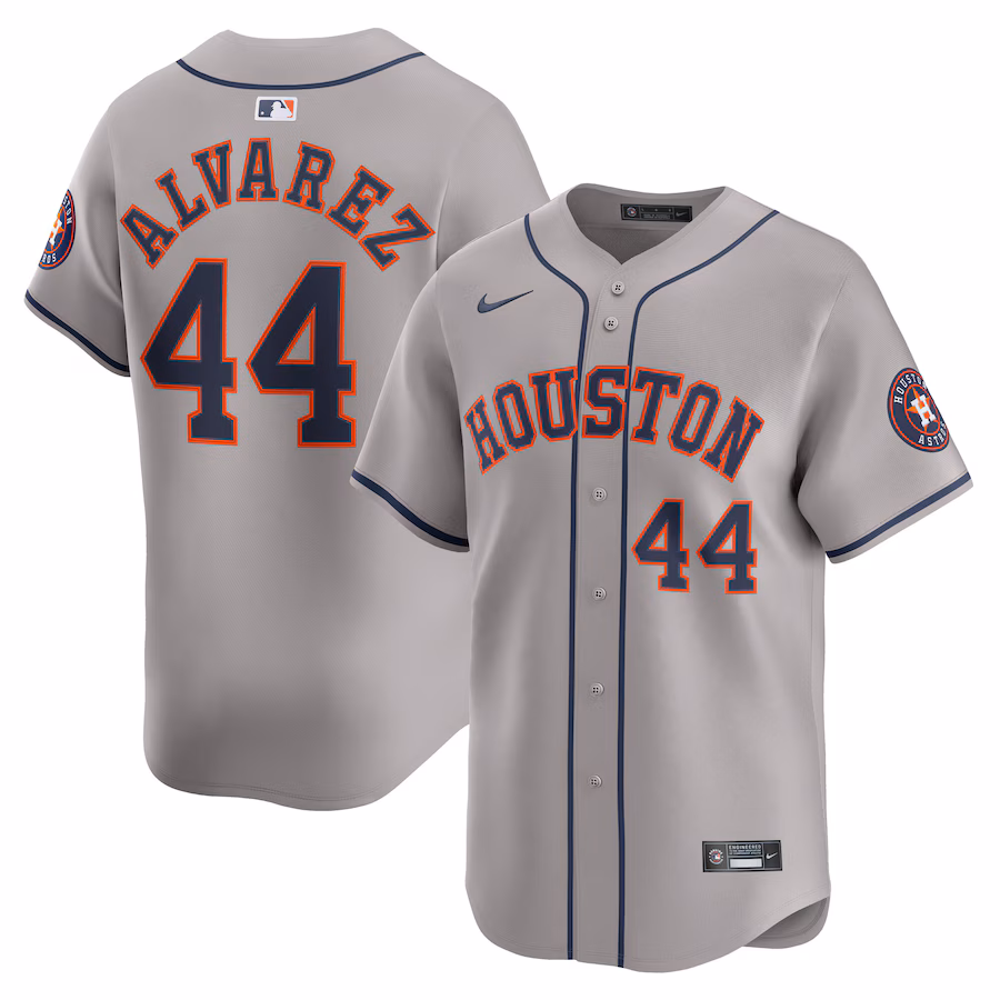 Men's Houston Astros Yordan Alvarez Nike Gray Road Limited Player Jersey
