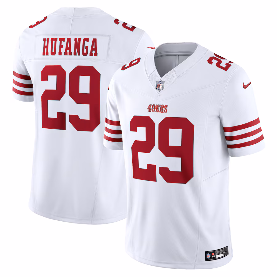Men's San Francisco 49ers Talanoa Hufanga Nike White Vapor F.U.S.E. Limited Jersey