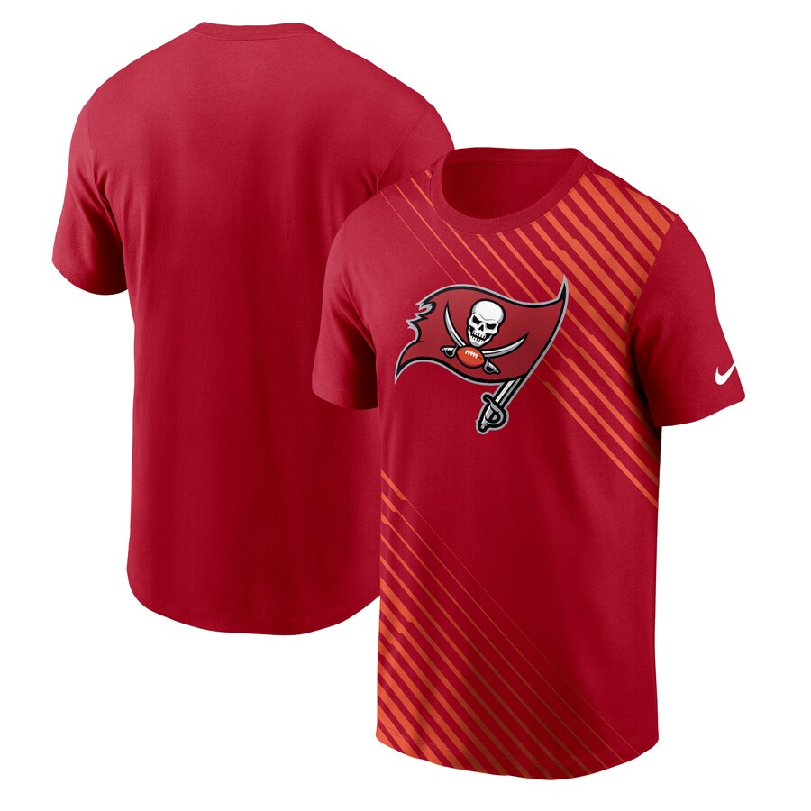 Men's Tampa Bay Buccaneers  Nike Red Yard Line Fashion Asbury T-Shirt
