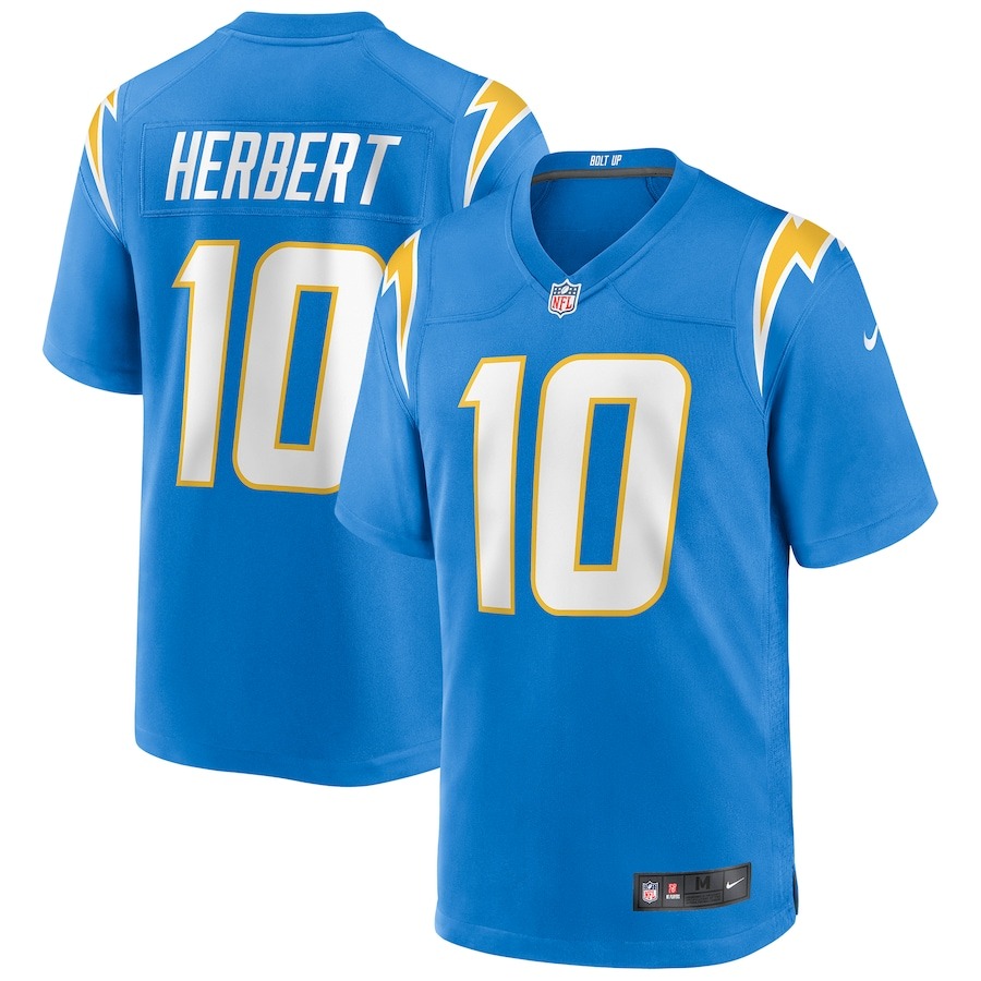 Men's Los Angeles Chargers Justin Herbert Nike Powder Blue Vapor F.U.S.E. Stitched Limited Jersey