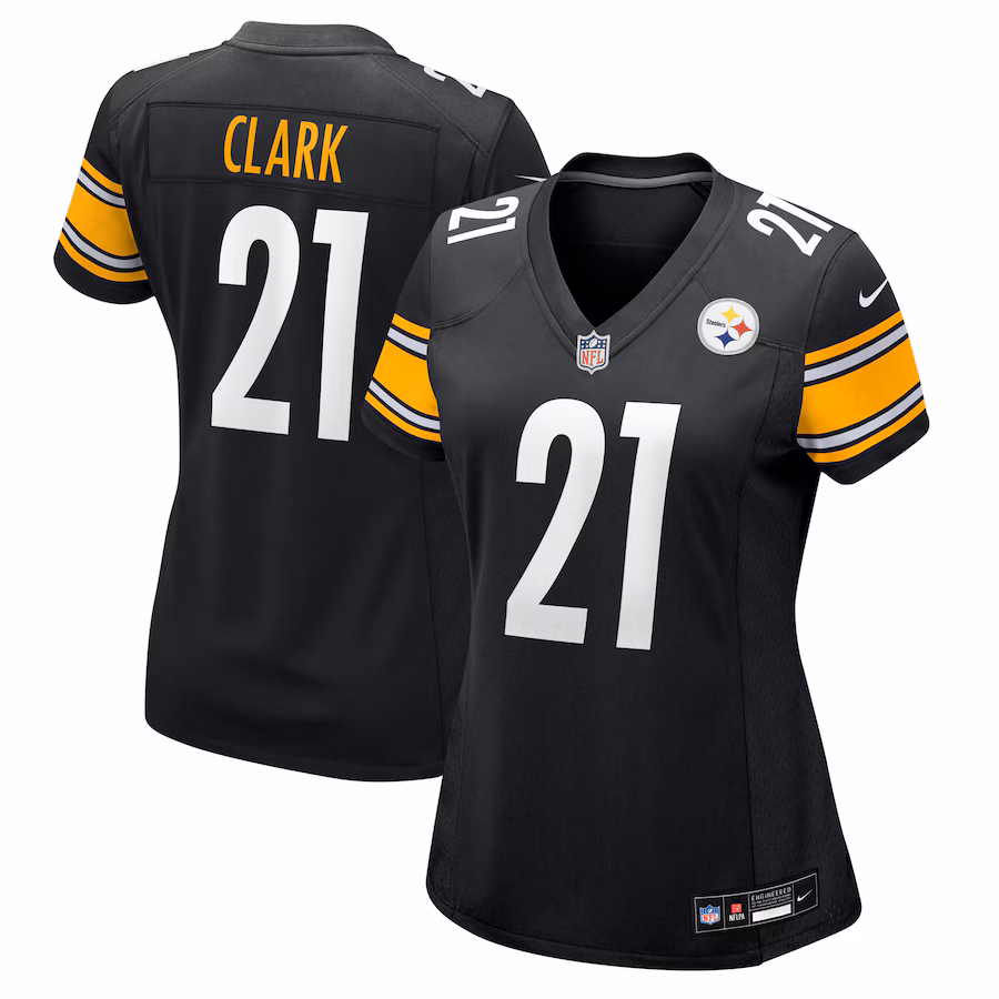 Women's Pittsburgh Steelers Chuck Clark Nike Black Team Game Jersey