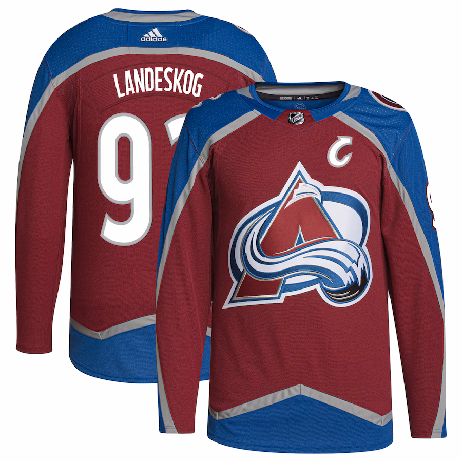Men's Colorado Avalanche Gabriel Landeskog adidas Burgundy Home Primegreen Authentic Player Jersey