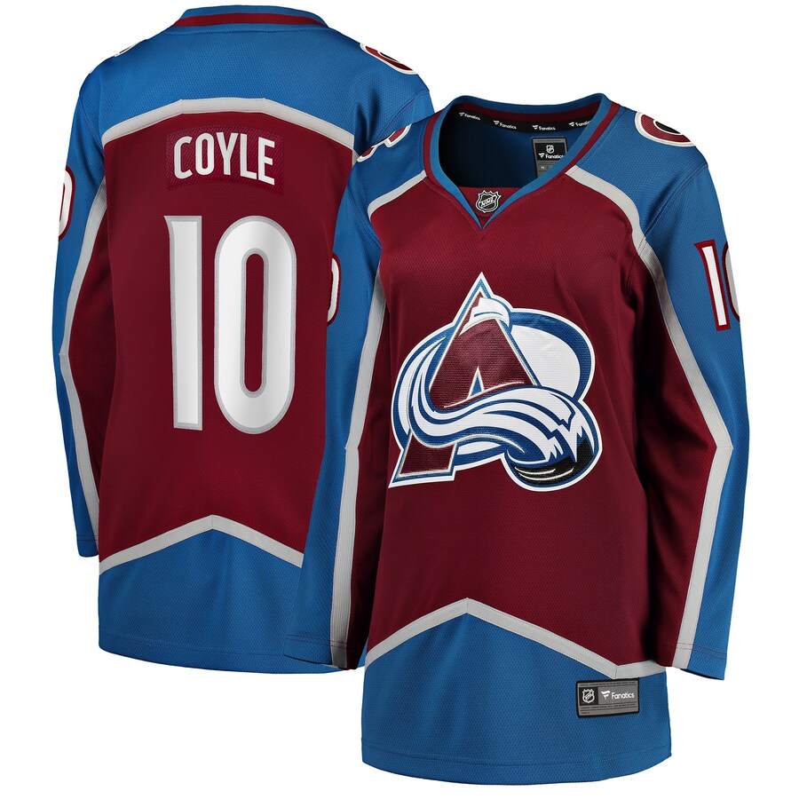 Women's Colorado Avalanche Charlie Coyle Fanatics Burgundy Home Breakaway Player Jersey