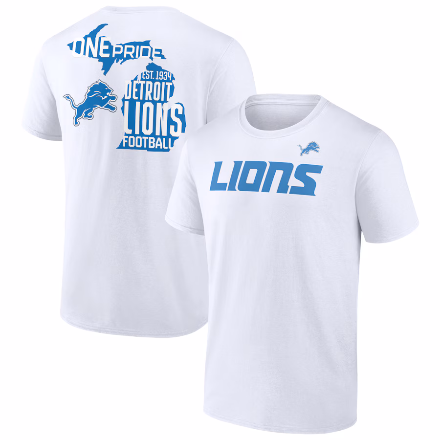 Men's Detroit Lions  White Hot Shot T-Shirt