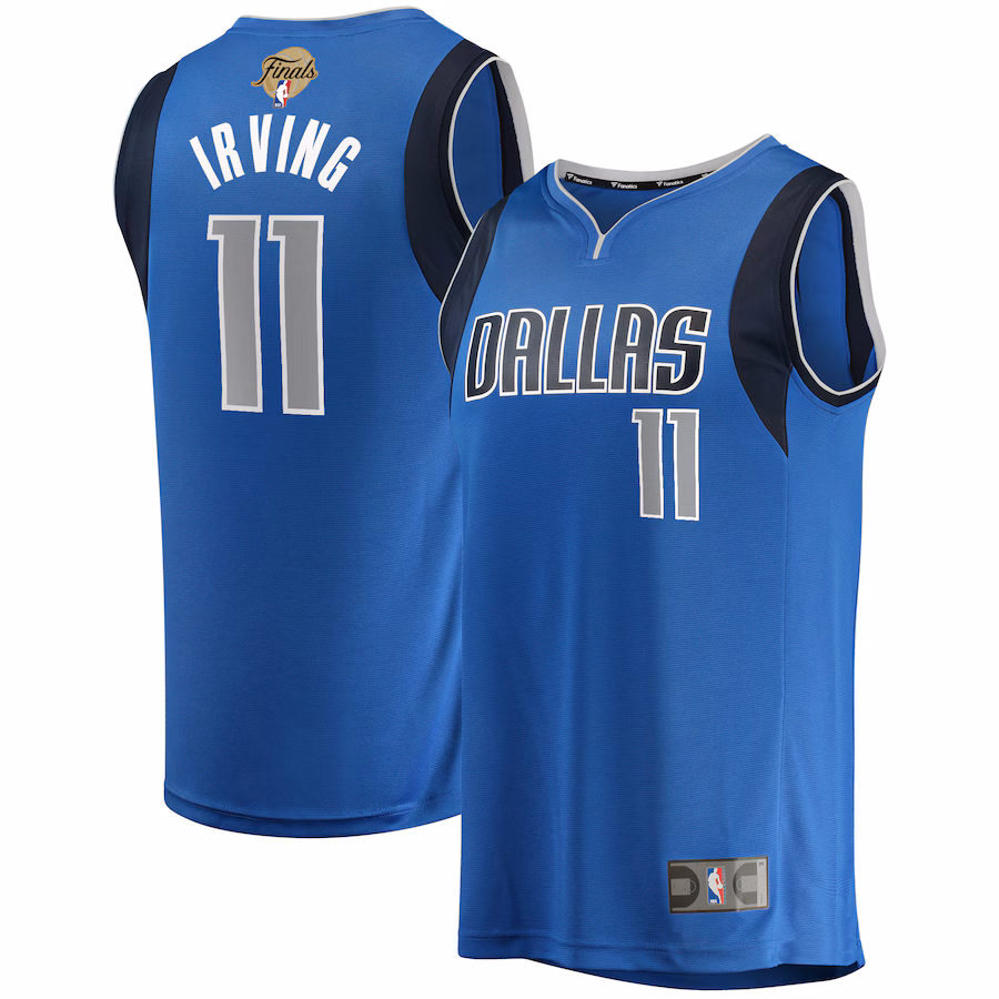 Men's Dallas Mavericks Kyrie Irving Fanatics Blue 2024 NBA Finals Fast Break Replica Player Jersey - Icon Edition