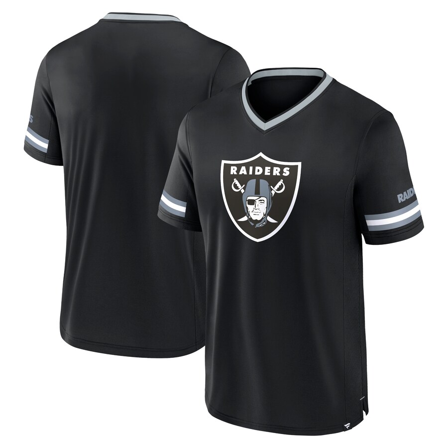 Men's Las Vegas Raiders Fanatics Black Stripe Stacking T-Shirt
