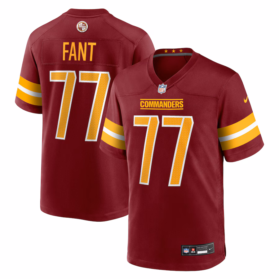 Men's Washington Commanders George Fant Nike Burgundy Team Game Jersey