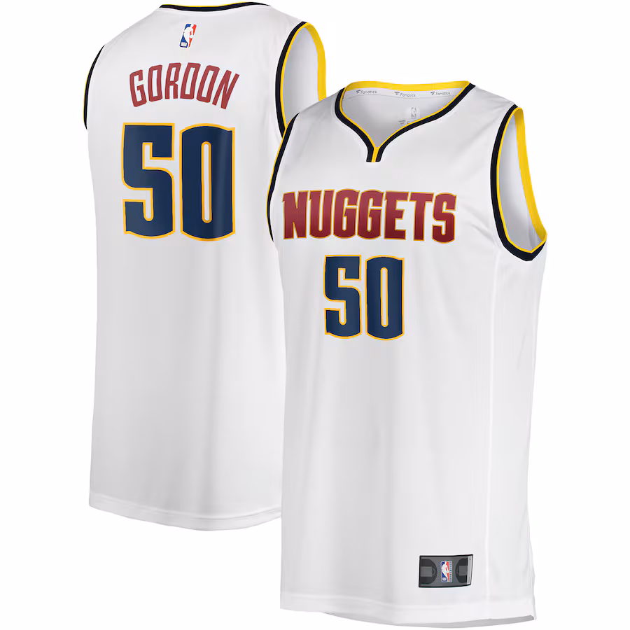 Men's Denver Nuggets Aaron Gordon Fanatics White Fast Break Player Jersey - Association Edition