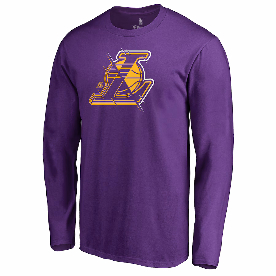 Men's Los Angeles Lakers Purple X-Ray Long Sleeve T-Shirt
