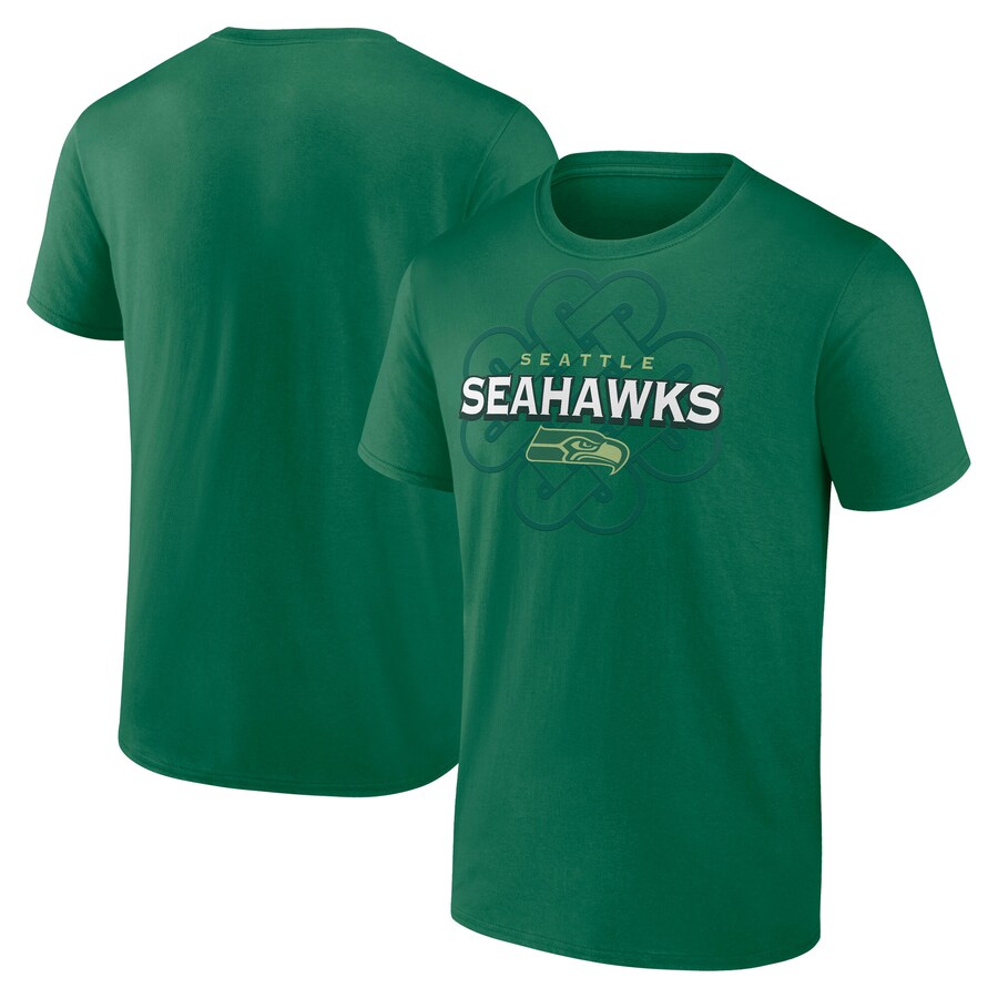 Men's Seattle Seahawks Fanatics Kelly Green Celtic Luck T-Shirt