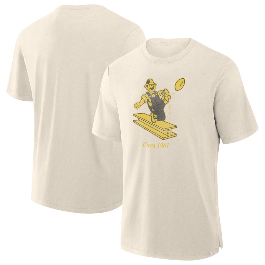 Men's Pittsburgh Steelers  Fanatics Cream Slub T-Shirt