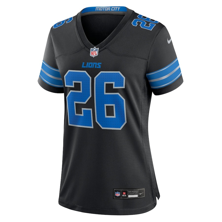 Women's Detroit Lions Jahmyr Gibbs Nike Black 2nd Alternate Game Jersey