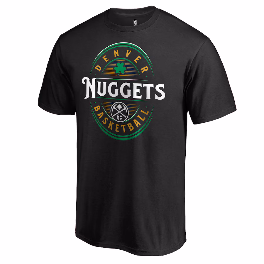 Men's Denver Nuggets Black Forever Lucky T-Shirt