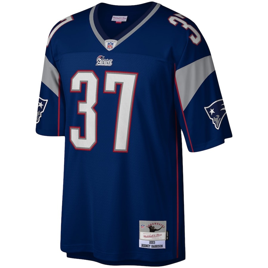 Men's New England Patriots Rodney Harrison Mitchell & Ness Navy Legacy Replica Jersey