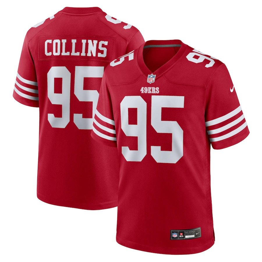 Men's San Francisco 49ers Alfred Collins Nike Scarlet Team Game Jersey
