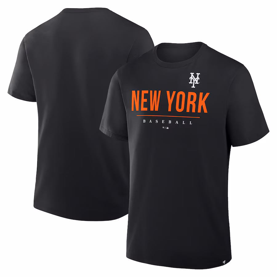 Men's New York Mets Fanatics Black Color Pop Legacy Clubhouse T-Shirt