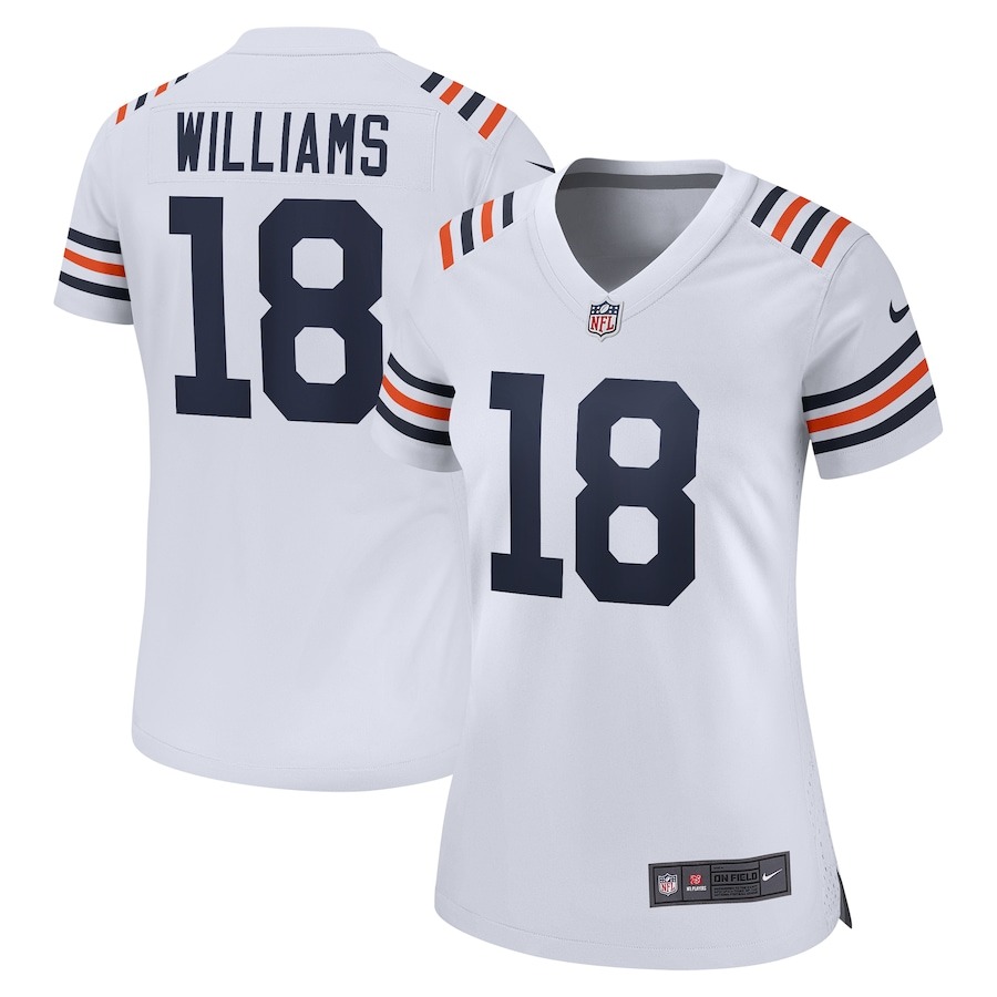 Women's Chicago Bears Caleb Williams Nike White 2024 NFL Draft 2nd Alternate Game Player Jersey