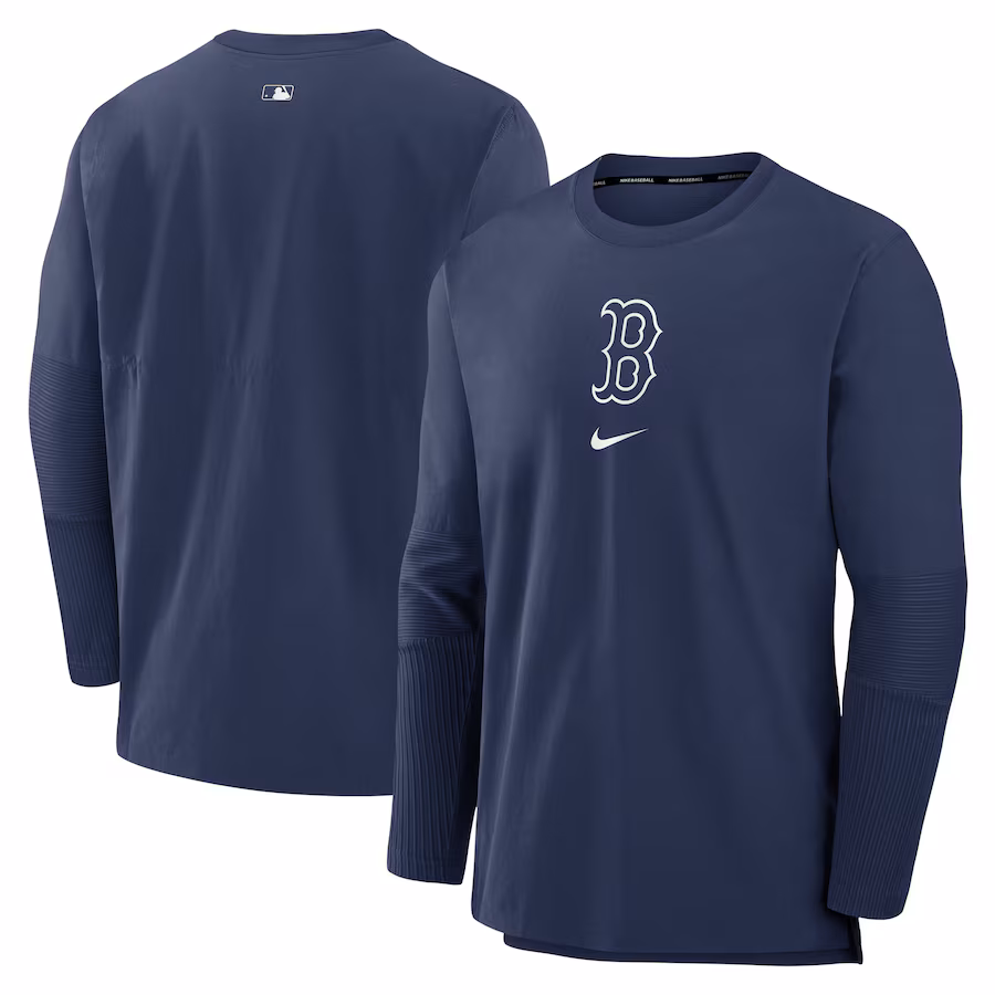 Men's Boston Red Sox Nike Navy Authentic Collection Player Performance Pullover Sweatshirt