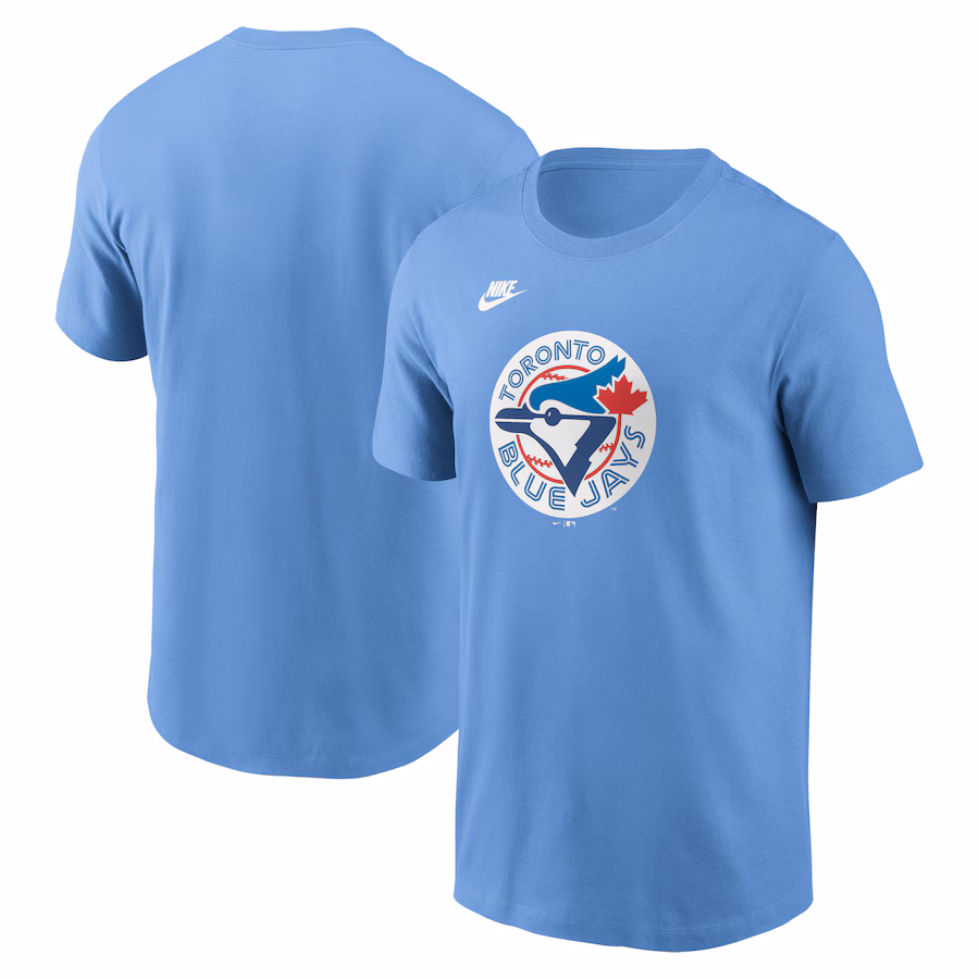 Men's Toronto Blue Jays Nike Powder Blue Cooperstown Collection Team Logo T-Shirt