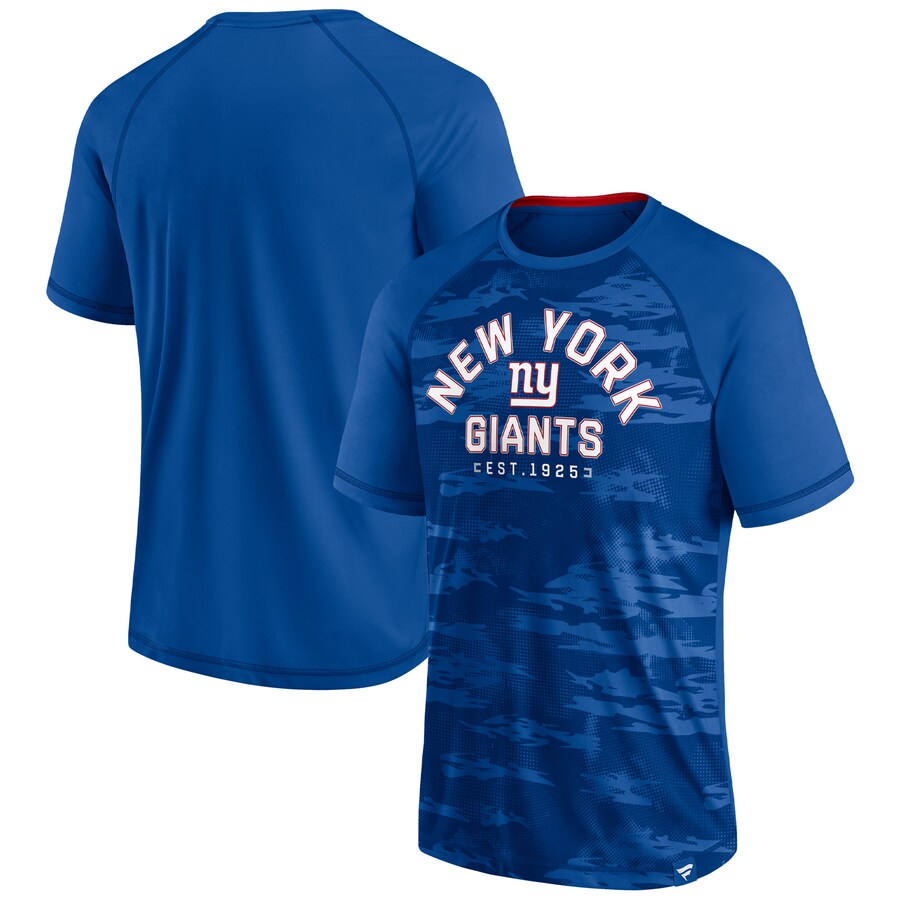 Men's New York Giants Fanatics Royal Hail Mary Raglan T-Shirt