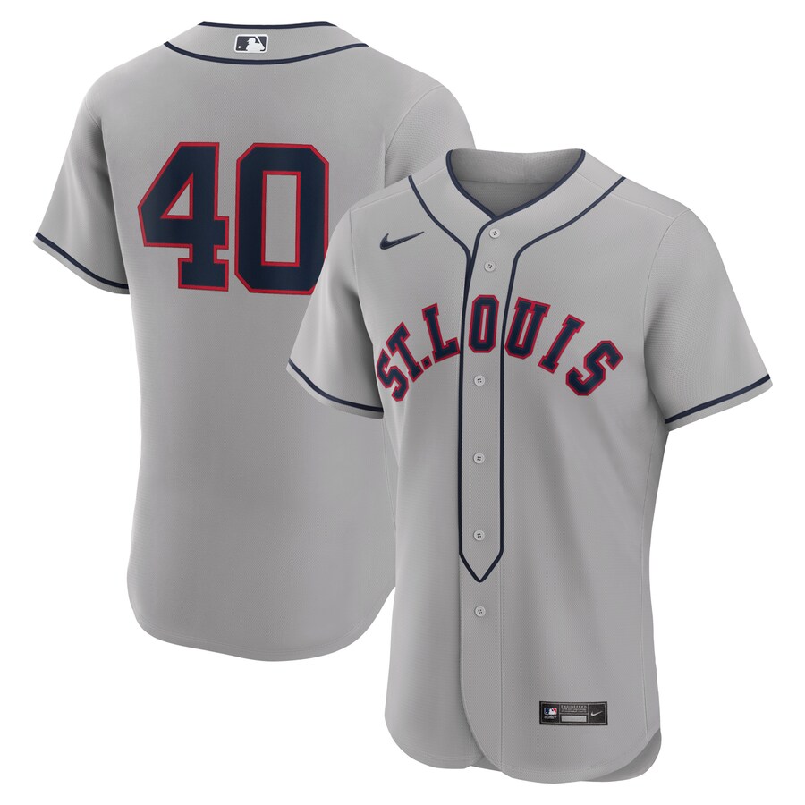 Men's St. Louis Cardinals Willson Contreras Nike Gray 2024 Rickwood Classic Authentic Player Jersey