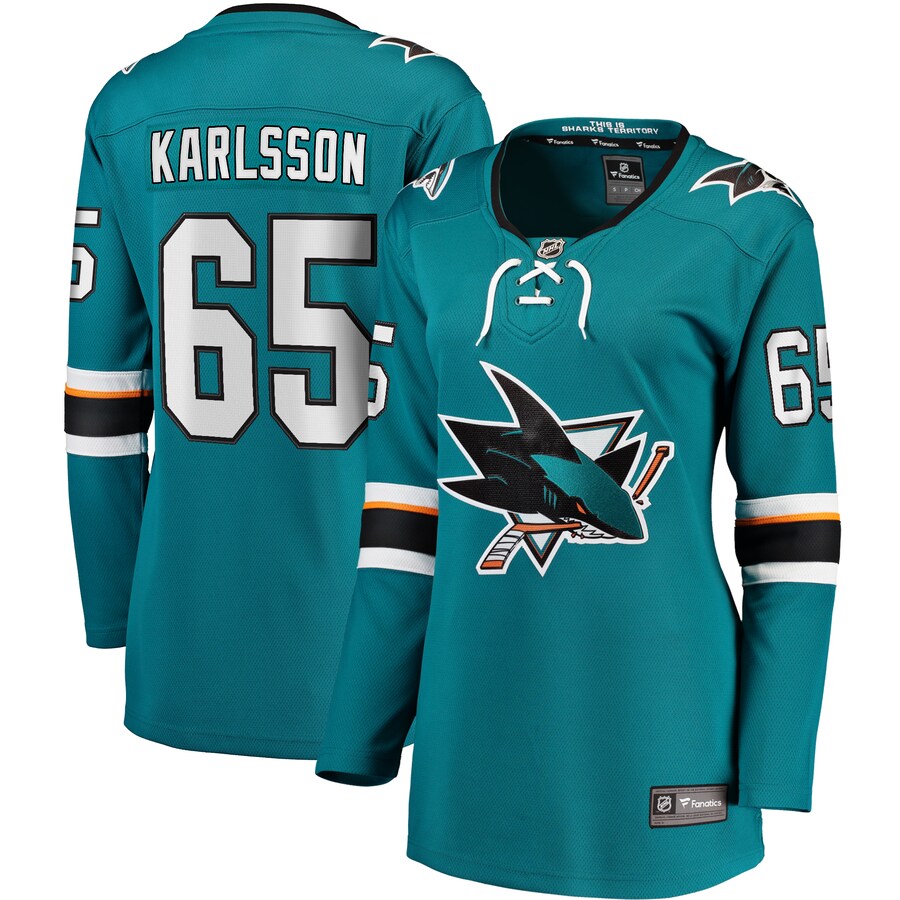 Women's San Jose Sharks Erik Karlsson Fanatics Branded Teal Home Premier Breakaway Player Jersey
