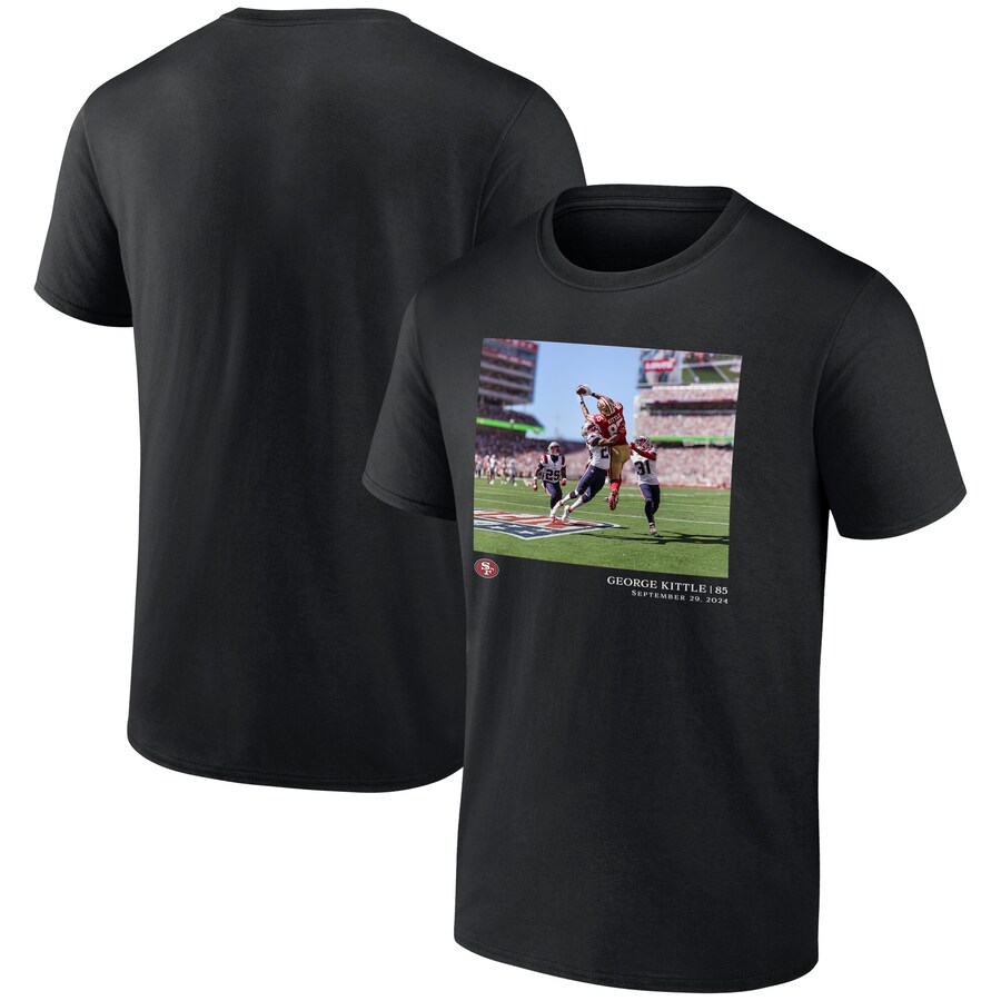 Men's San Francisco 49ers George Kittle Black NFL Flash Features Week 4 T-Shirt