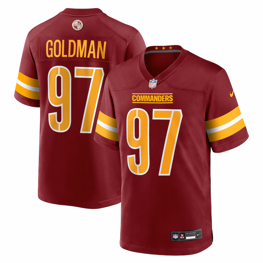 Men's Washington Commanders Eddie Goldman Nike Burgundy Team Game Jersey