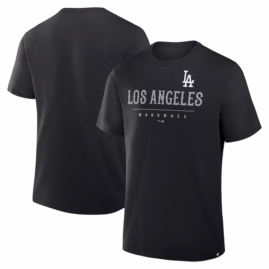 Men's Los Angeles Dodgers Fanatics Black Color Pop Legacy Clubhouse T-Shirt