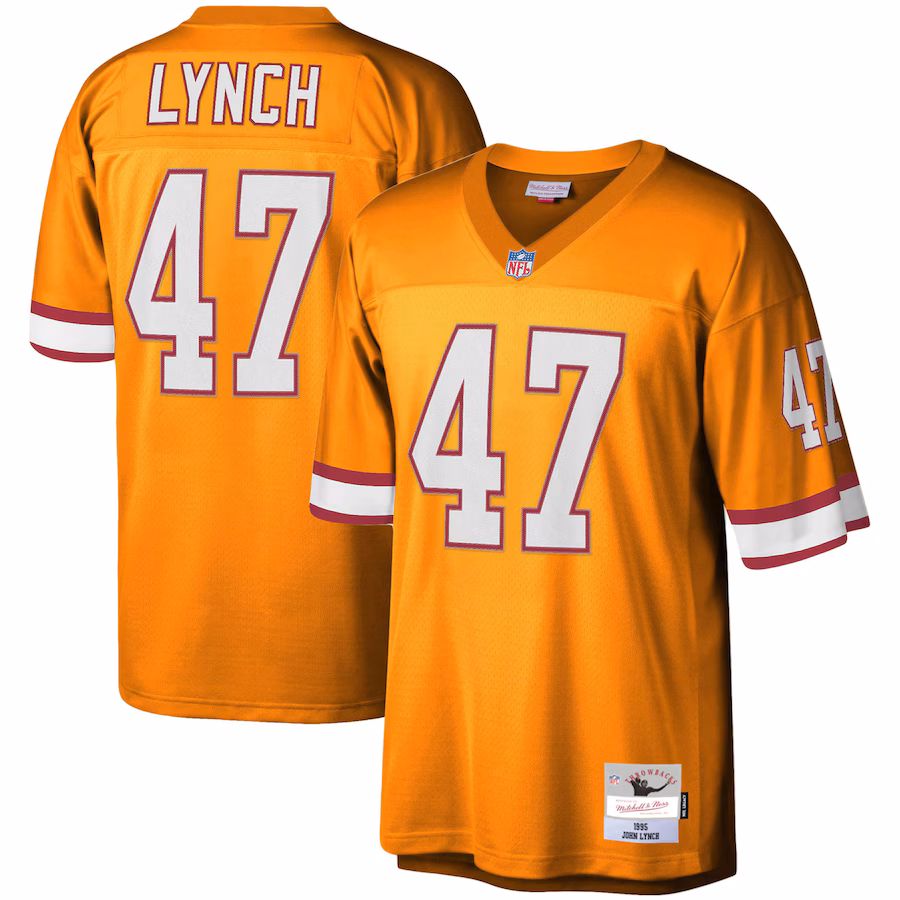 Men's Tampa Bay Buccaneers John Lynch Mitchell & Ness Orange Big & Tall 1995 Legacy Retired Player Jersey