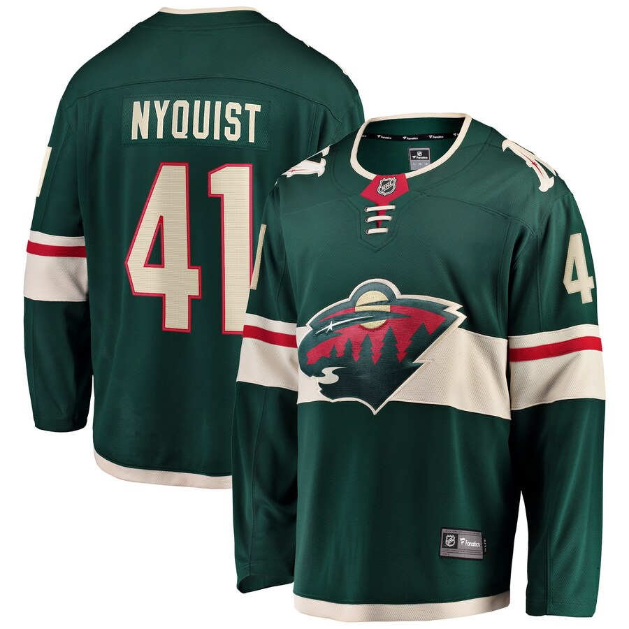 Men's Minnesota Wild Gustav Nyquist Fanatics Green Home Breakaway Jersey