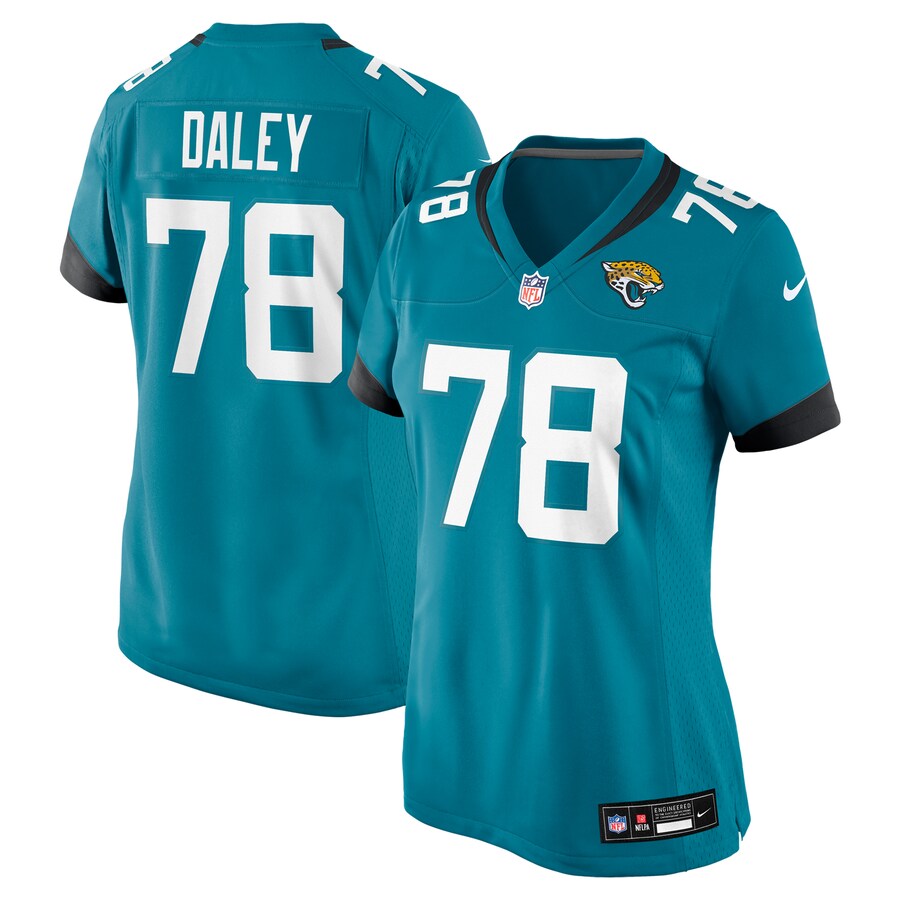 Women's Jacksonville Jaguars Dennis Daley Nike Teal Team Game Jersey
