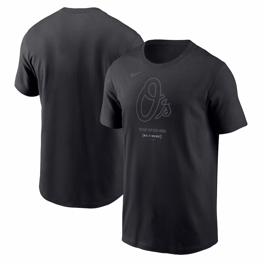 Men's Baltimore Orioles Nike Black City Connect Large Logo T-Shirt