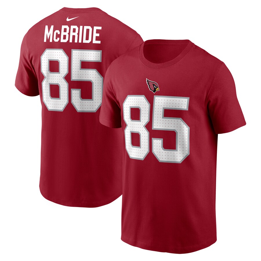 Men's Arizona Cardinals Trey McBride Nike Cardinal Name & Number T-Shirt