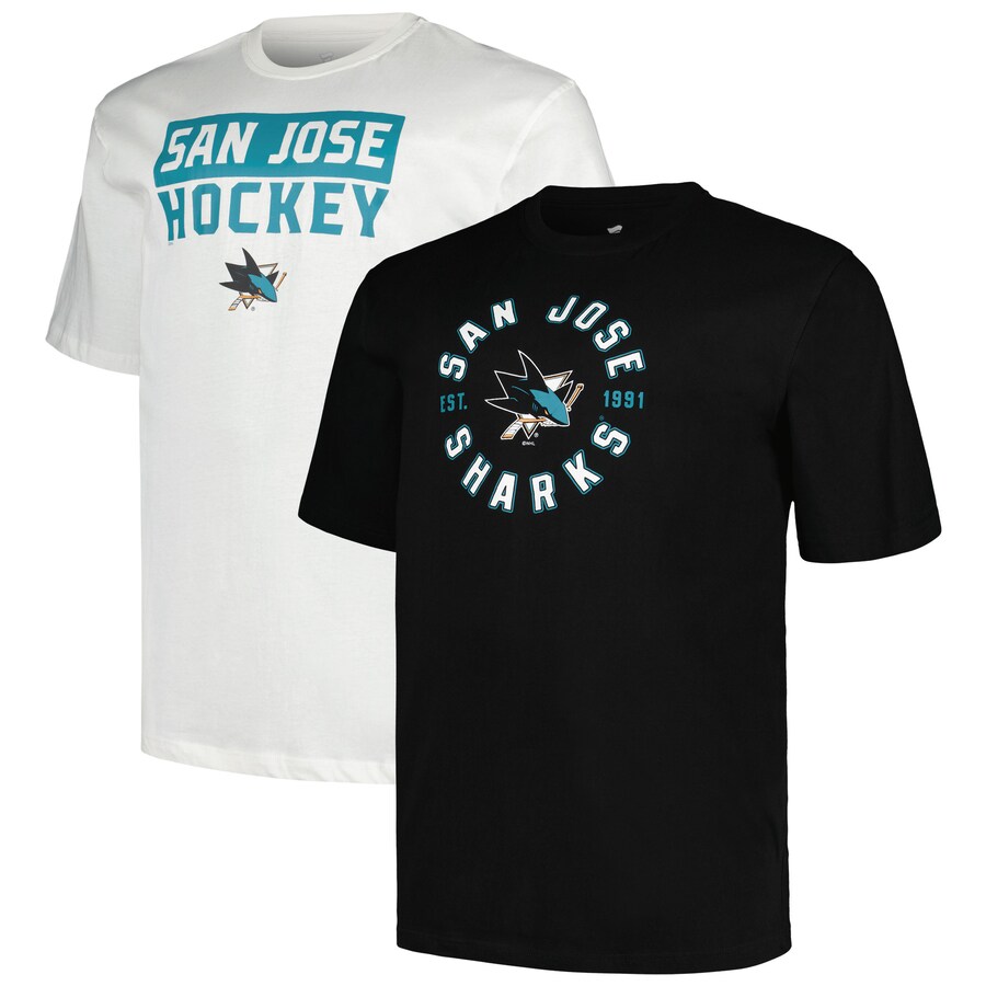 Men's San Jose Sharks Fanatics Big & Tall 2-Pack T-Shirt Set