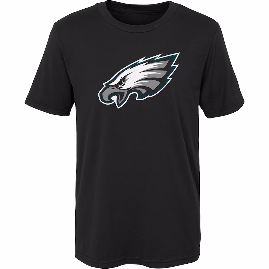 Youth Philadelphia Eagles Black Primary Logo T-Shirt