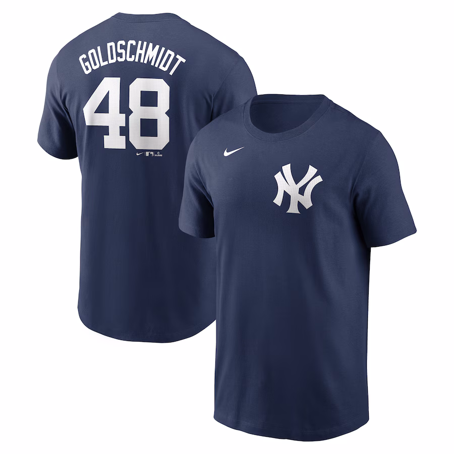 Men's New York Yankees Paul Goldschmidt Nike Navy Fuse Name & Number T-Shirt
