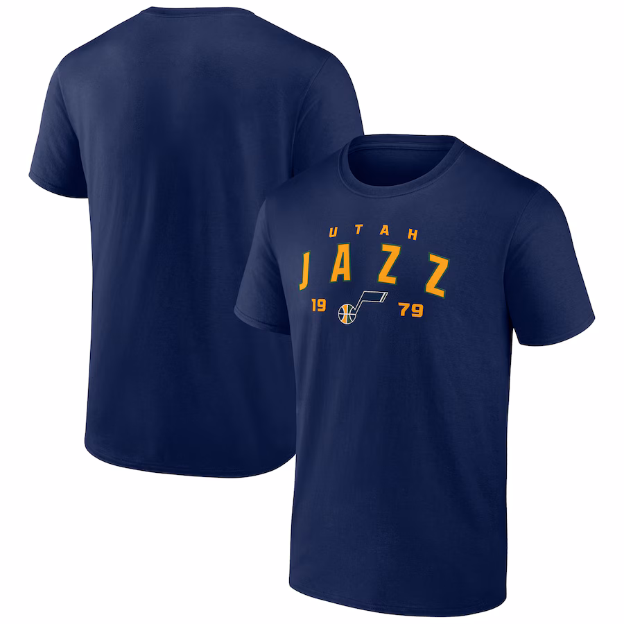 Men's Utah Jazz Fanatics Navy Rebel T-Shirt