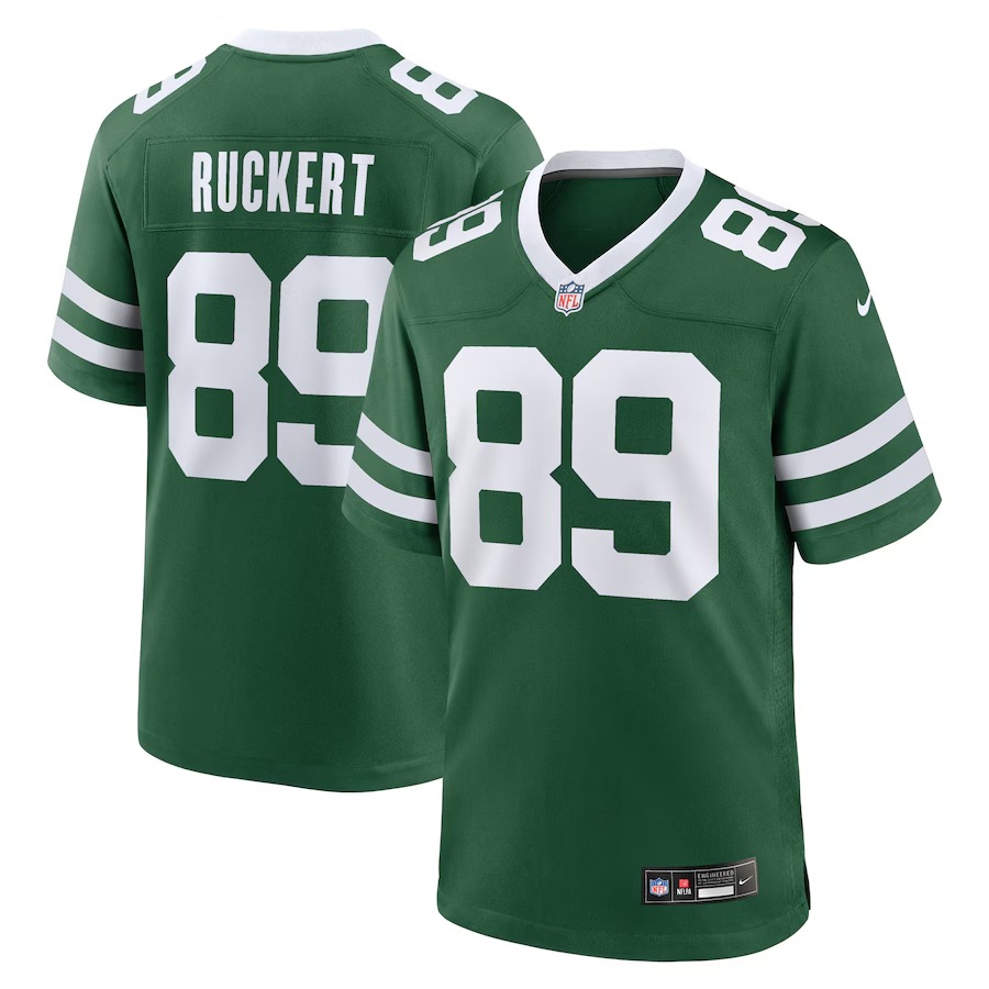 Men's New York Jets Jeremy Ruckert Nike Legacy Green Team Game Jersey