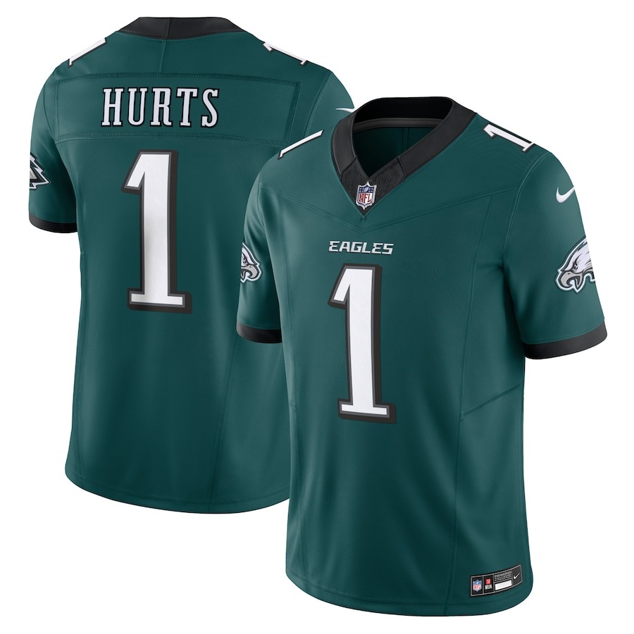 Men's Philadelphia Eagles Jalen Hurts Nike Midnight Green Vapor F.U.S.E. Vapor F.U.S.E. Stitched Limited Jersey