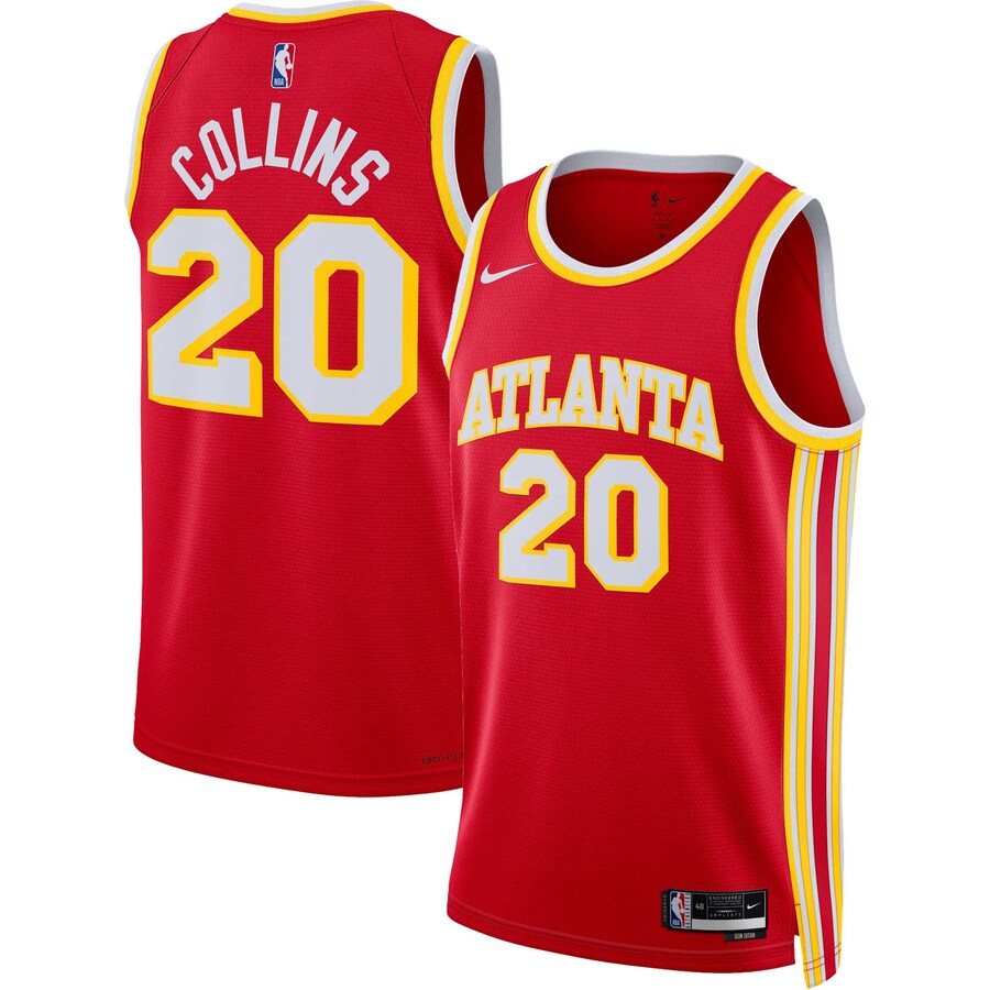 Unisex Atlanta Hawks John Collins Nike Red Swingman Jersey - Icon Edition