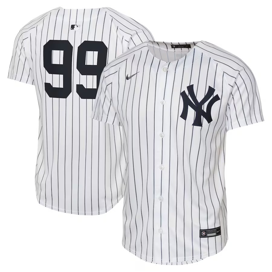 Youth New York Yankees Aaron Judge Nike White Limited Player Jersey