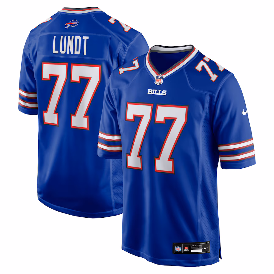Men's Buffalo Bills Chase Lundt Nike Royal Team Game Jersey