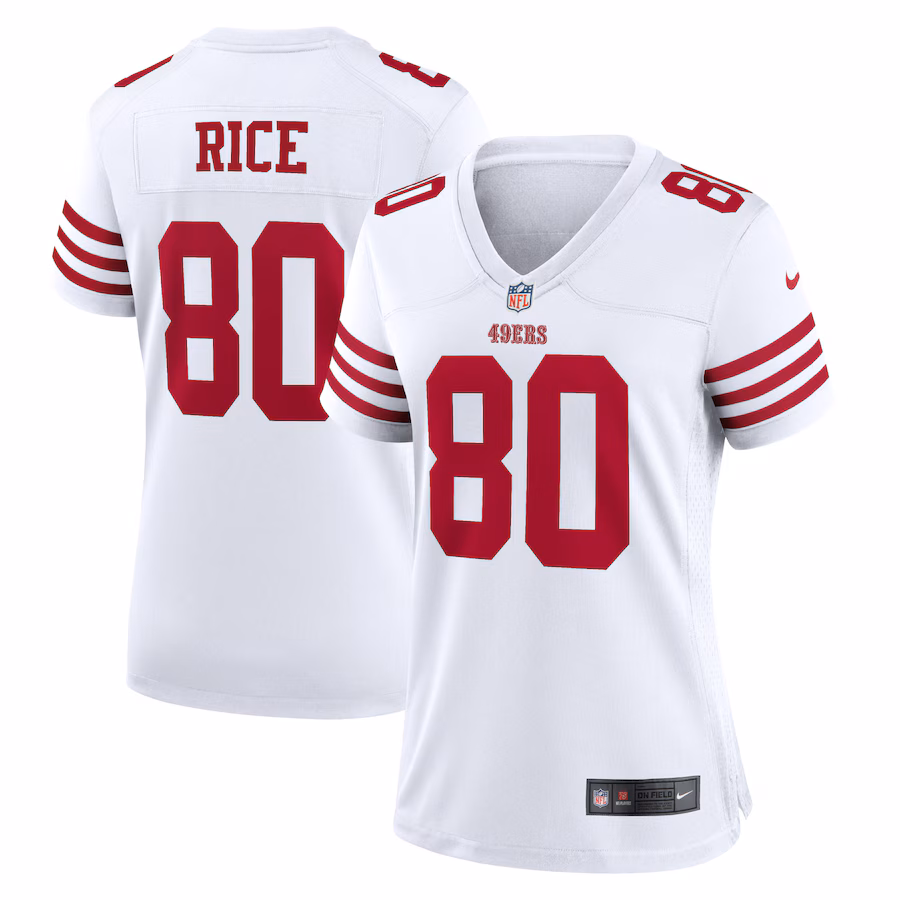 Women's San Francisco 49ers Jerry Rice Nike White Retired Player Game Jersey