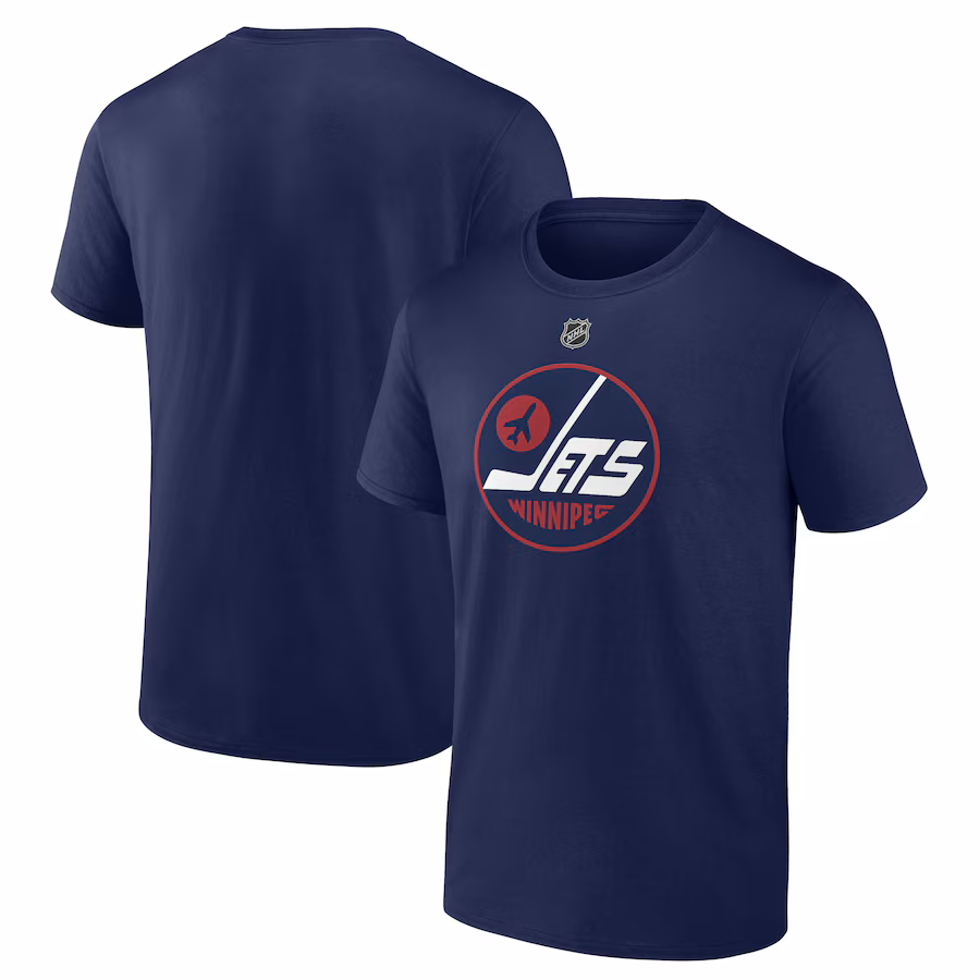 Men's Winnipeg Jets Navy Alternate Logo T-Shirt