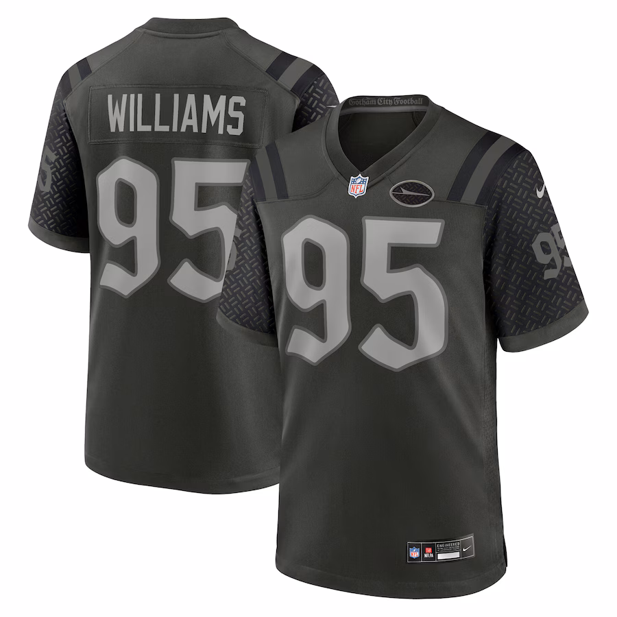 Men's New York Jets Quinnen Williams Nike Gotham Green 2025 Rivalries Collection Game Jersey