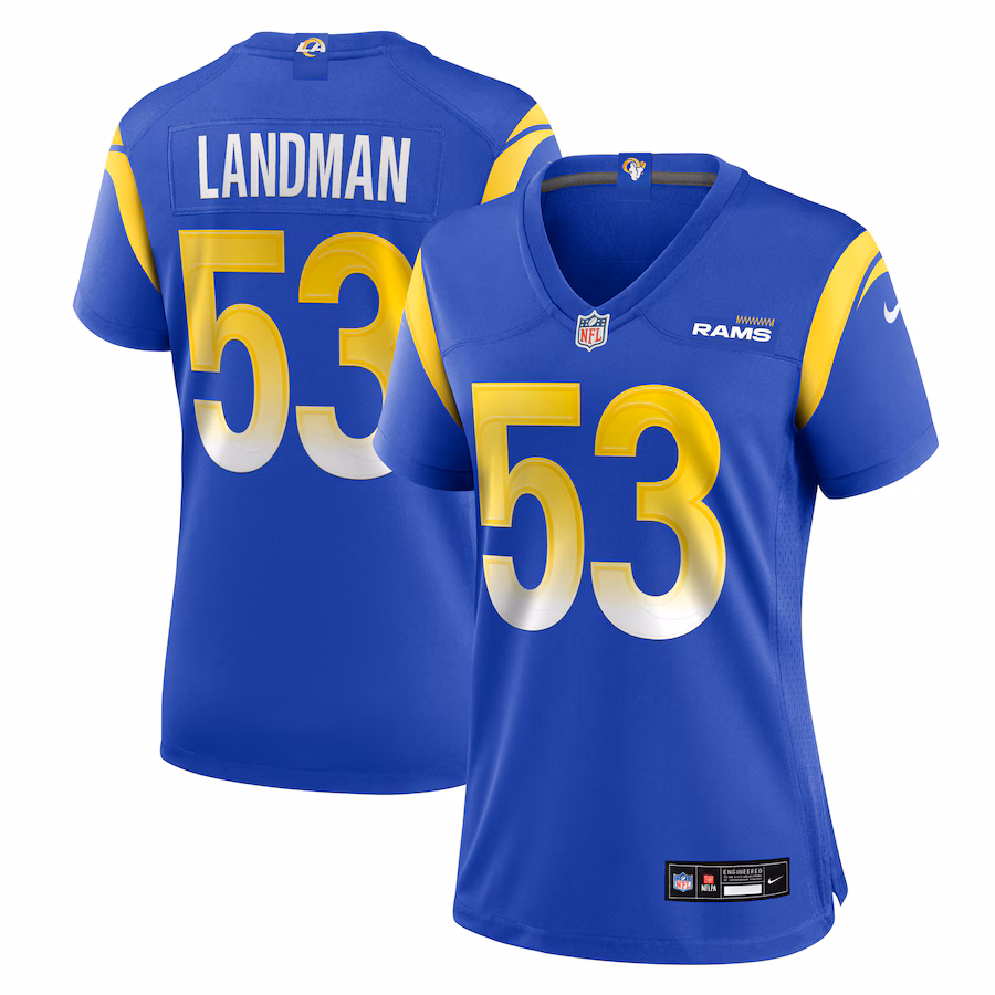 Women's Los Angeles Rams Nate Landman Nike Royal Team Game Jersey
