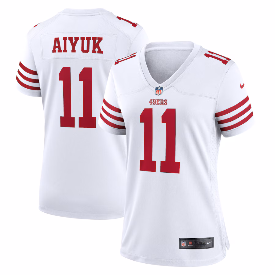 Women's San Francisco 49ers Brandon Aiyuk Nike White Player Jersey