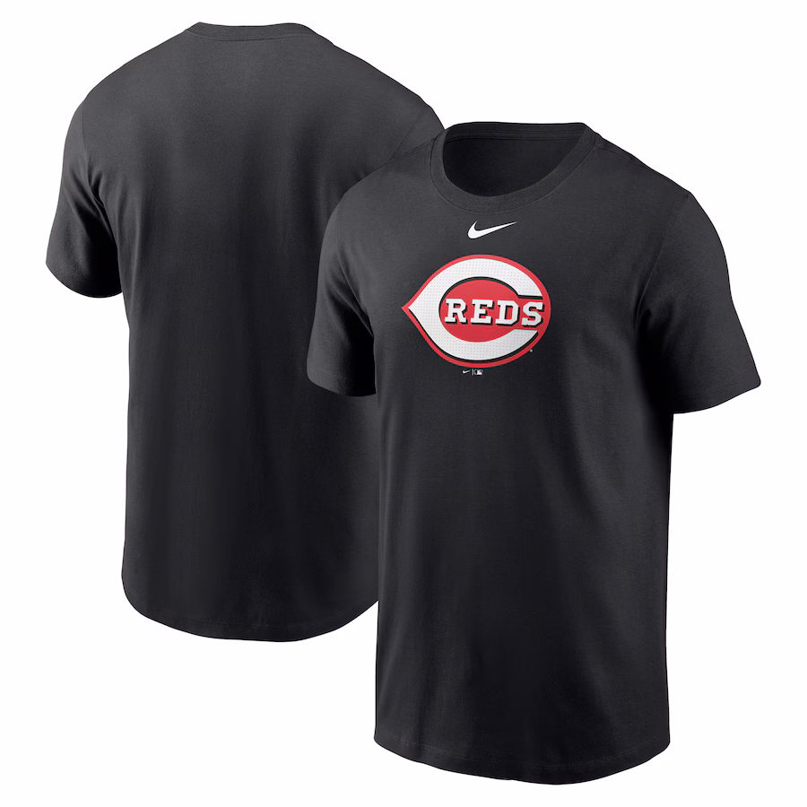 Men's Cincinnati Reds Nike Black Fuse Logo T-Shirt