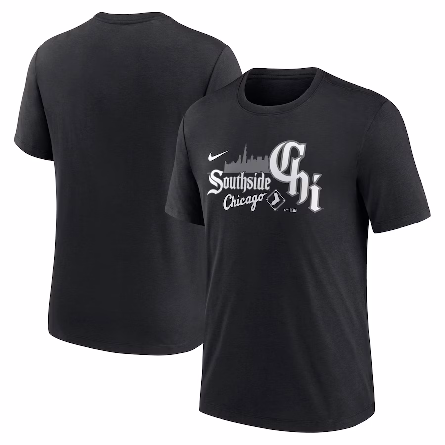 Men's Chicago White Sox Nike Black City Connect Tri-Blend T-Shirt